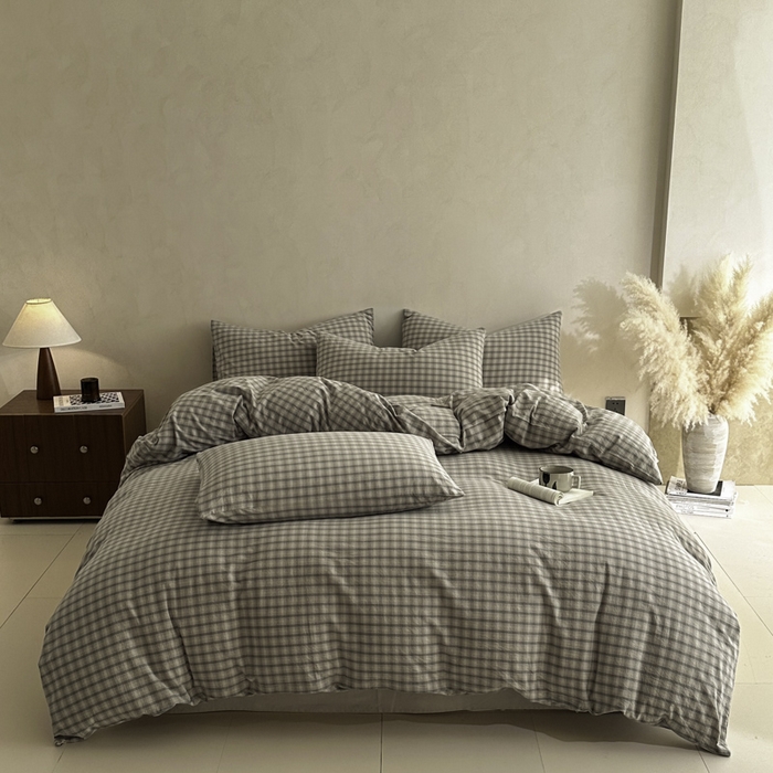 91家纺网 家纺一手货源 找家纺 （总）ab家纺 2026新款法式复古印花水洗棉夏被四件套