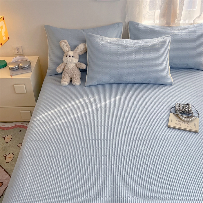 91家纺网 家纺一手货源 找家纺 （总）妮可 2026新款热款花型印花全棉夹棉多功能床垫-床盖