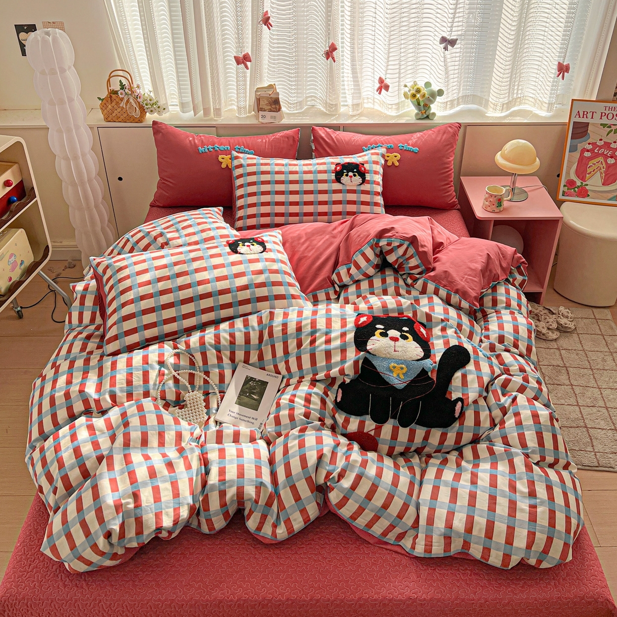 91家纺网 家纺一手货源 找家纺 （总）鑫喜莱家纺 2026新款全棉纯棉13372床盖款原创毛巾绣四件套