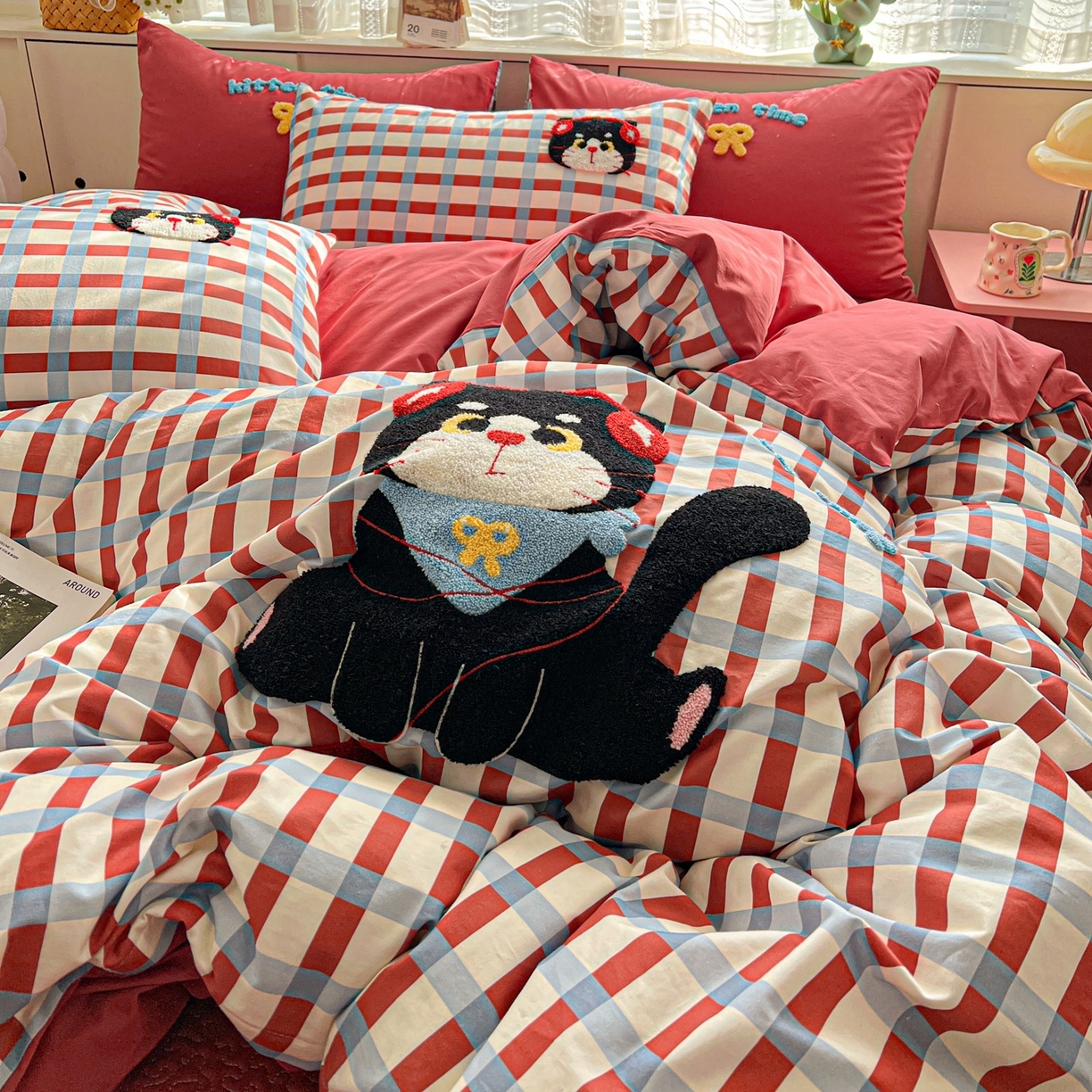 91家纺网 家纺一手货源 找家纺 （总）鑫喜莱家纺 2026新款全棉纯棉13372床盖款原创毛巾绣四件套