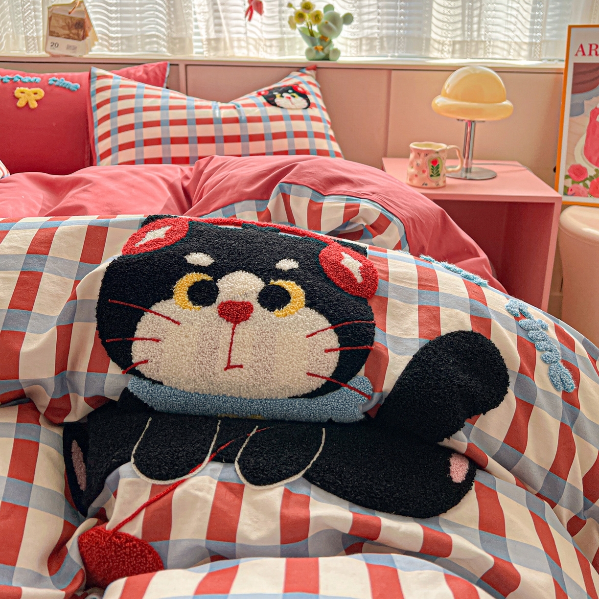 91家纺网 家纺一手货源 找家纺 （总）鑫喜莱家纺 2026新款全棉纯棉13372床盖款原创毛巾绣四件套