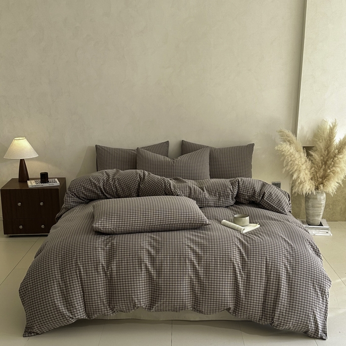 91家纺网 家纺一手货源 找家纺 （总）ab家纺 2026新款色织水洗棉全棉四件套