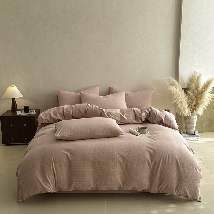 91家纺网 家纺一手货源 找家纺 （总）ab家纺 2026新款色织水洗棉全棉四件套