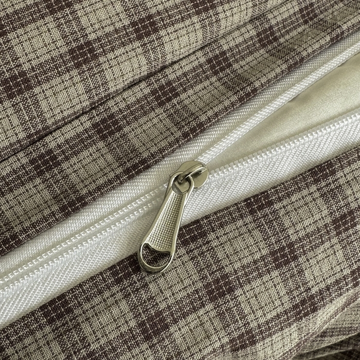 91家纺网 家纺一手货源 找家纺 ab家纺 2026新款色织水洗棉全棉四件套 空野-灰粽