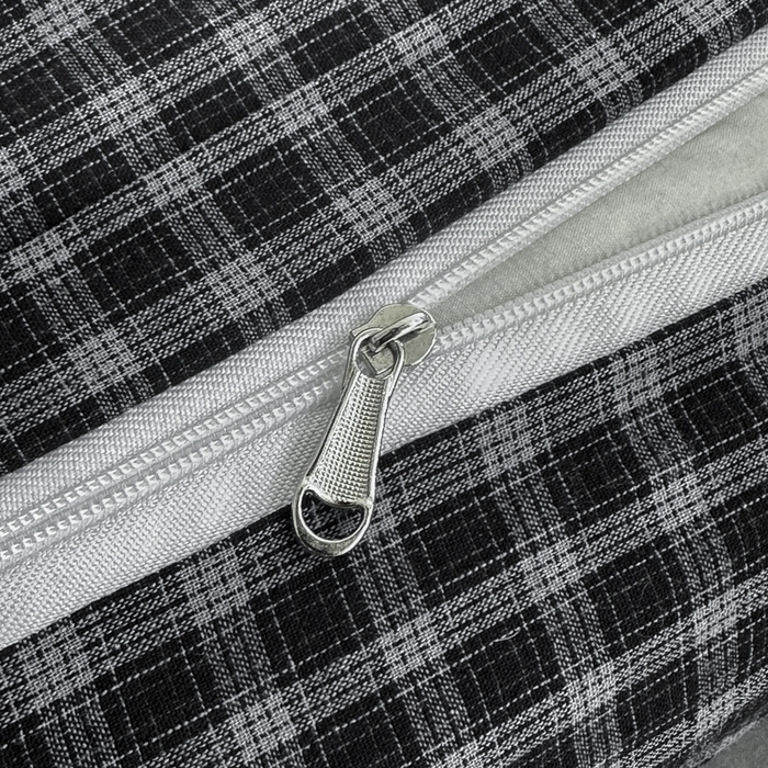 91家纺网 家纺一手货源 找家纺 ab家纺 2026新款色织水洗棉全棉四件套 空野-墨蓝