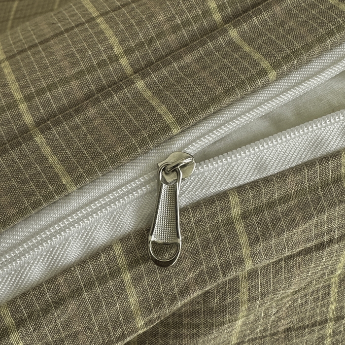 91家纺网 家纺一手货源 找家纺 ab家纺 2026新款色织水洗棉全棉四件套 山柚-咖