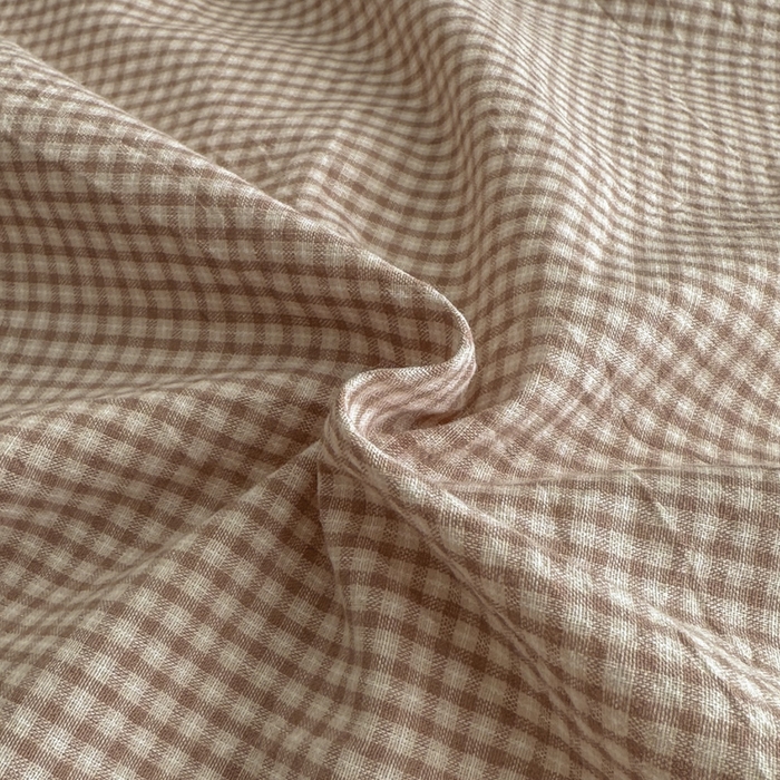 91家纺网 家纺一手货源 找家纺 ab家纺 2026新款色织水洗棉全棉四件套 余音-粉