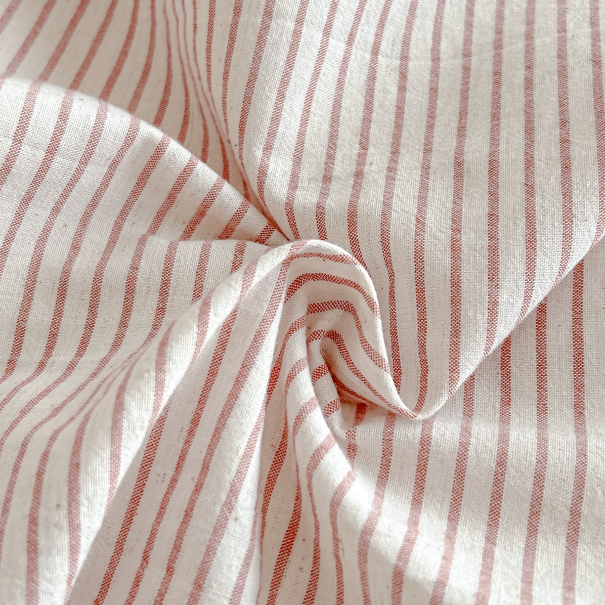 91家纺网 家纺一手货源 找家纺 ab家纺 2026新款条纹色织棉麻四件套 禾野-桔