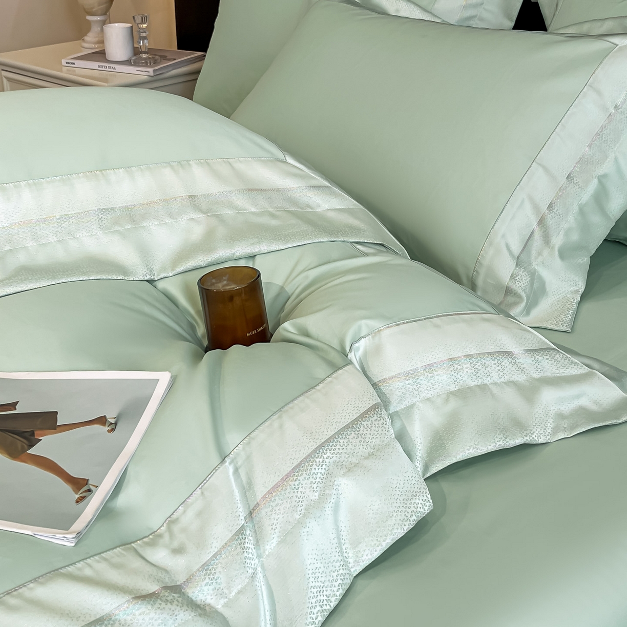 91家纺网 家纺一手货源 找家纺 （总）博纳家纺 2026新款亲肤棉高精密色织提花四件套-海棠（控价劵后198 严格按控价来）