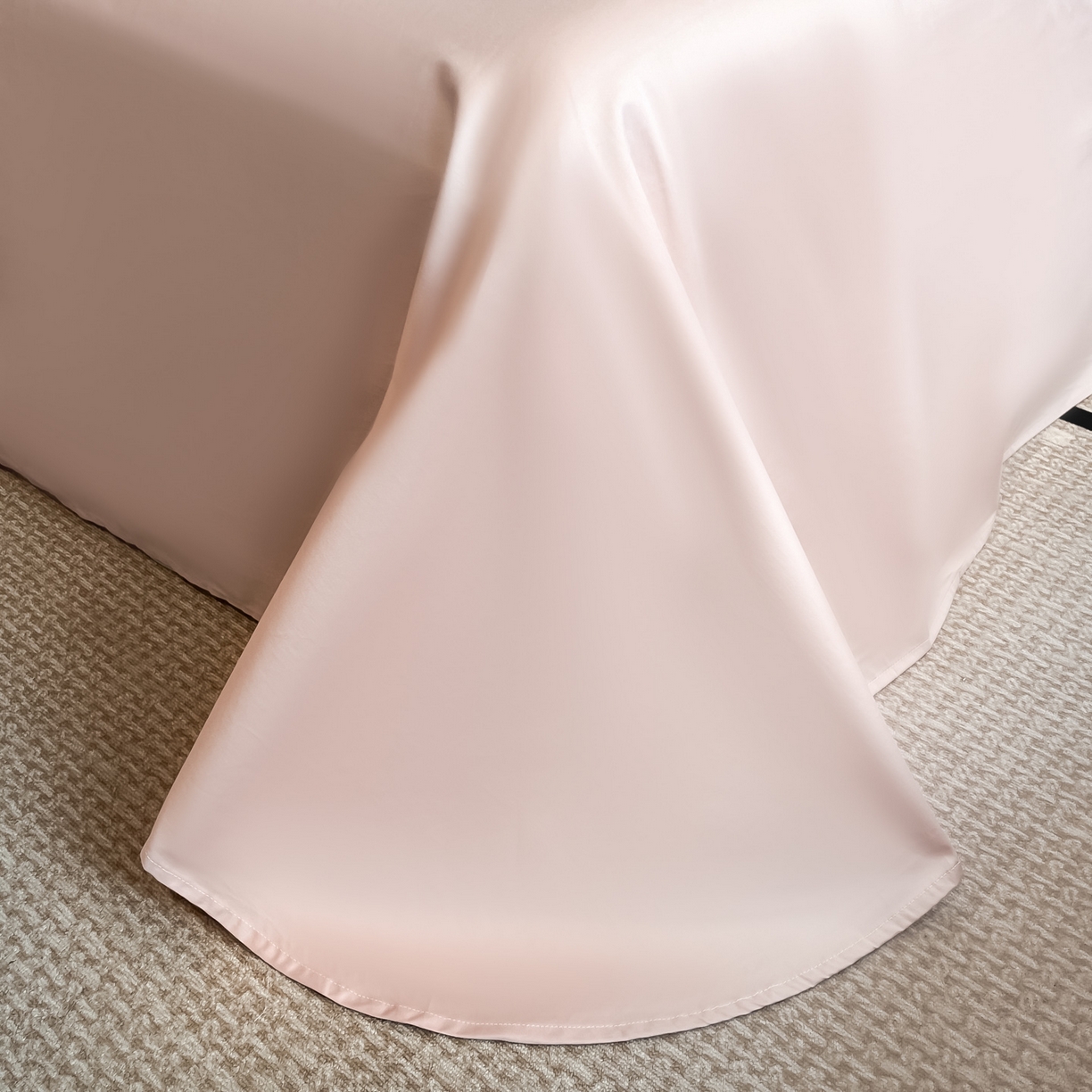 91家纺网 家纺一手货源 找家纺 博纳家纺 2026新款亲肤棉高精密色织提花四件套-海棠（控价劵后198 严格按控价来） 海棠-粉玉