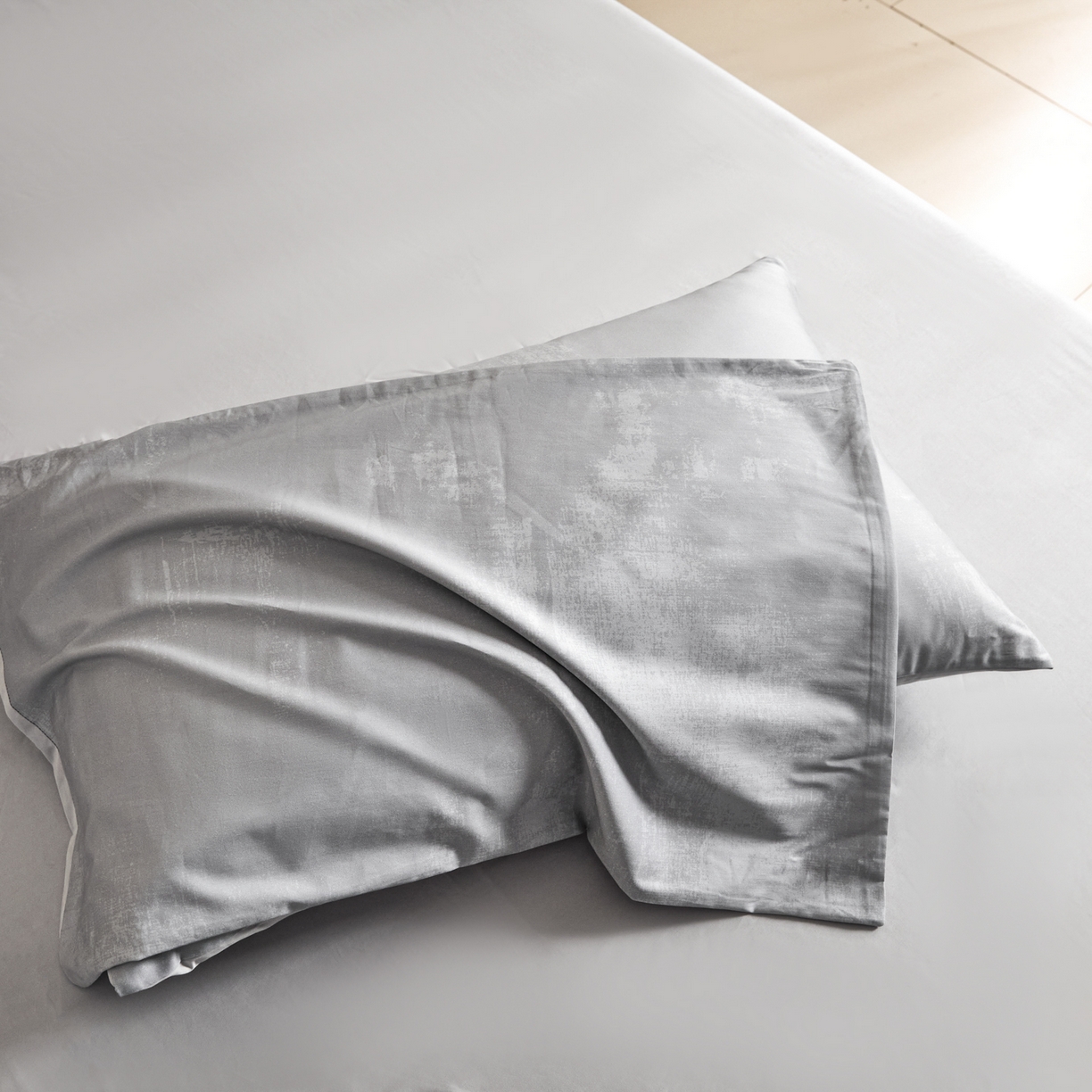 91家纺网 家纺一手货源 找家纺 新方向 【控价】2026年数码印花50s双股全棉纯棉贡缎长绒棉四件套-涂鸦日记 涂鸦日记-爵士灰