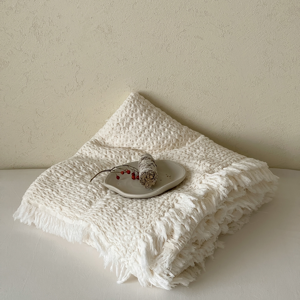 91家纺网 家纺一手货源 找家纺 例外 2026春夏新款华夫格流苏毯毯子多功能盖毯（会员-5） 组合图仅供展示不可下单