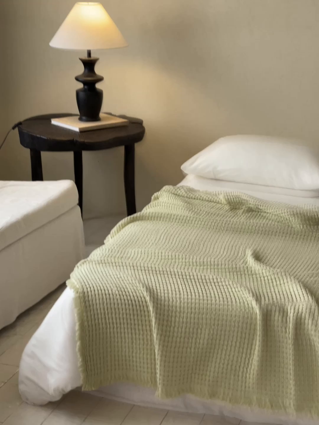 91家纺网 家纺一手货源 找家纺 例外 2026春夏新款华夫格流苏毯毯子多功能盖毯（会员-5） 嫩芽绿