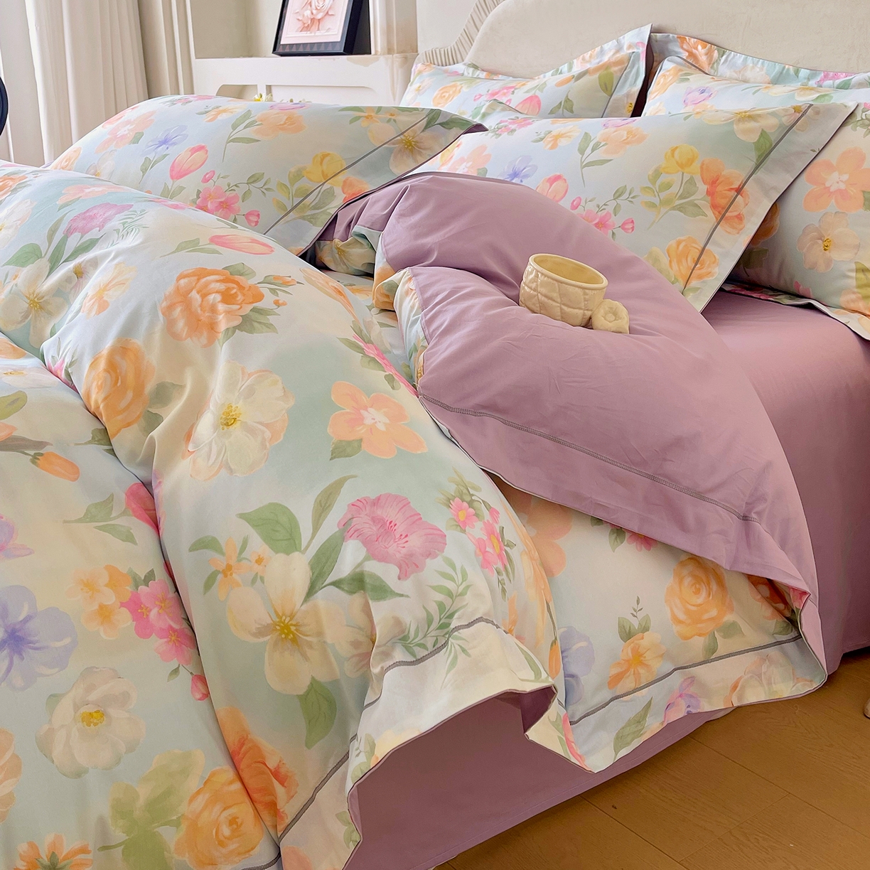 91家纺网 家纺一手货源 找家纺 （总）焱博家纺 2026新款A类加厚全棉13376印花四件套