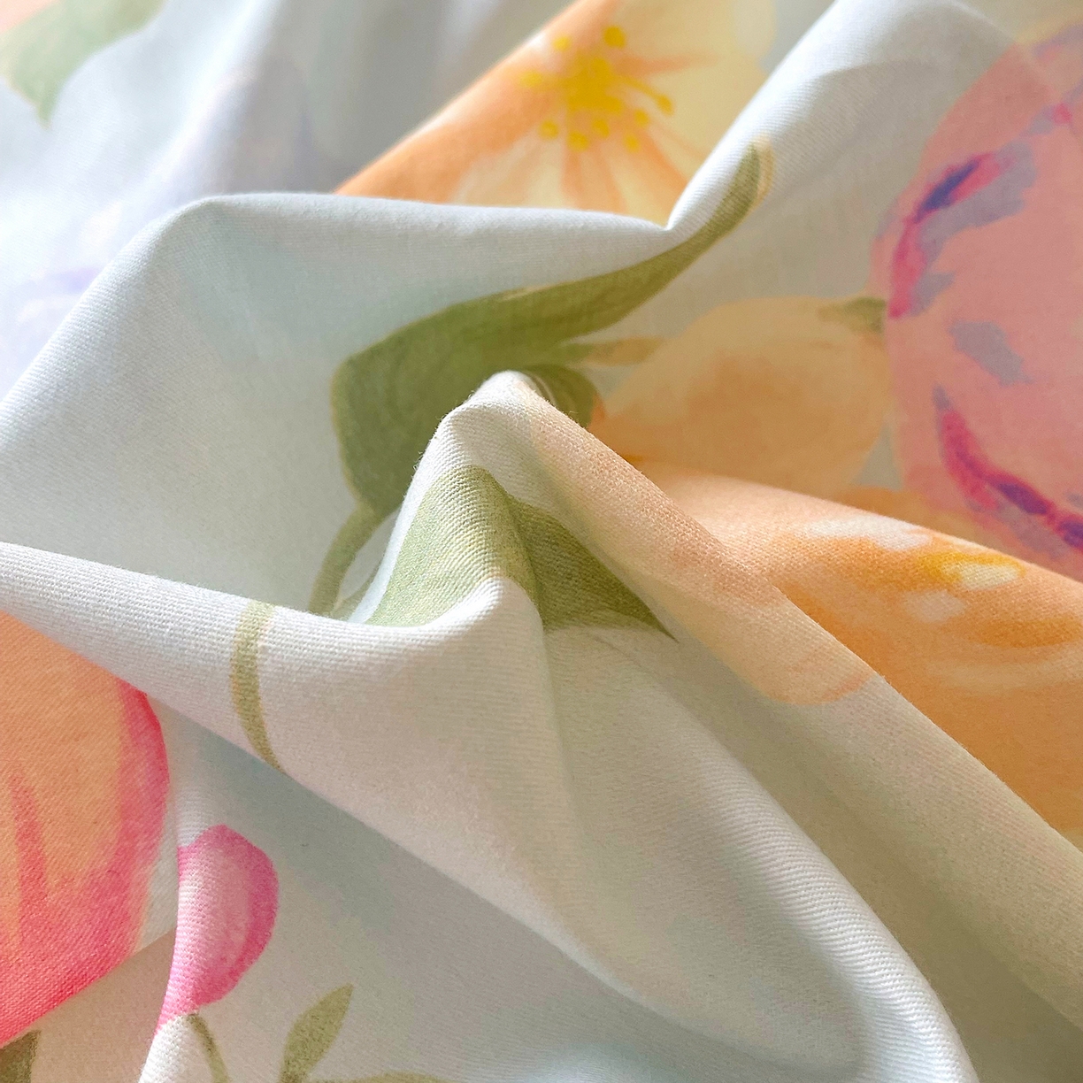 91家纺网 家纺一手货源 找家纺 焱博家纺 2026新款A类加厚全棉13376印花四件套 伊利花园