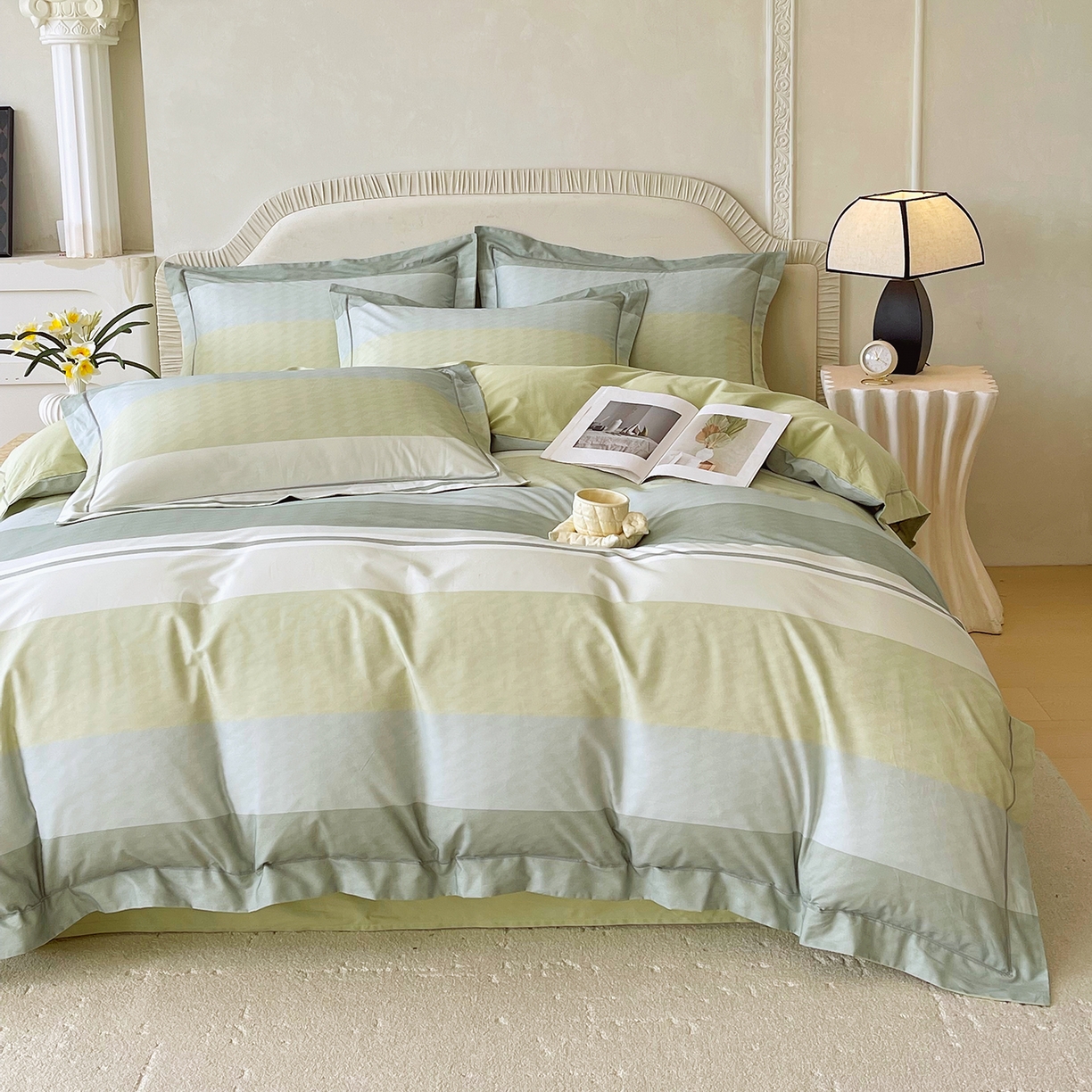 91家纺网 家纺一手货源 找家纺 焱博家纺 2026新款A类加厚全棉13376印花四件套 梦想旅程