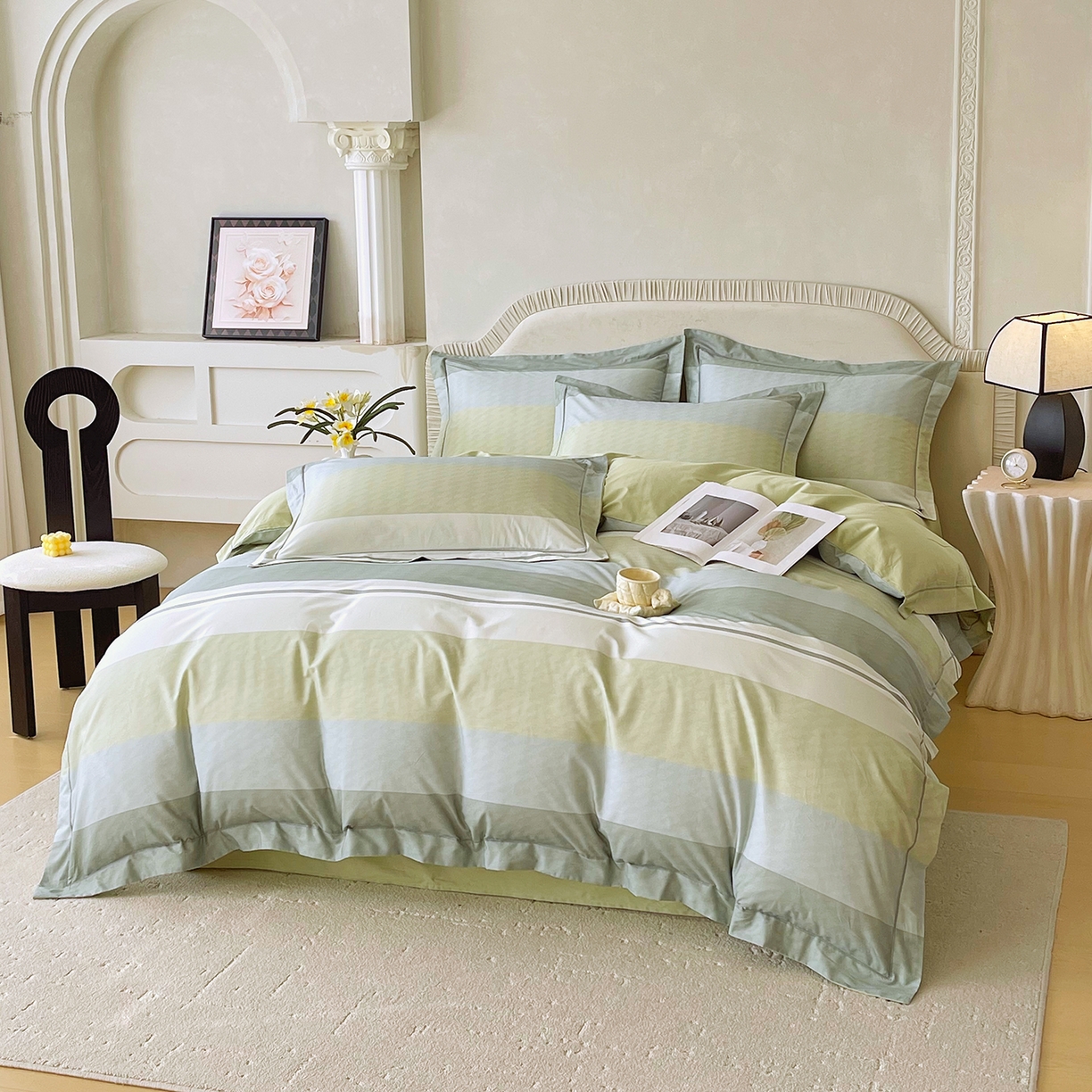 91家纺网 家纺一手货源 找家纺 焱博家纺 2026新款A类加厚全棉13376印花四件套 梦想旅程