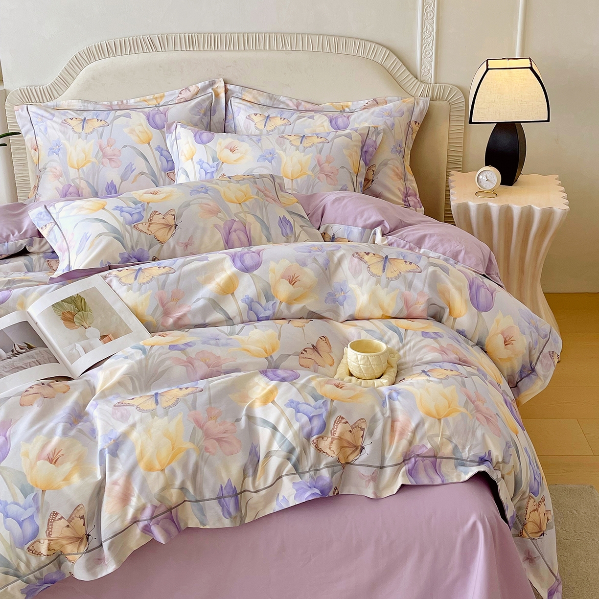 91家纺网 家纺一手货源 找家纺 焱博家纺 2026新款A类加厚全棉13376印花四件套 郁金花香