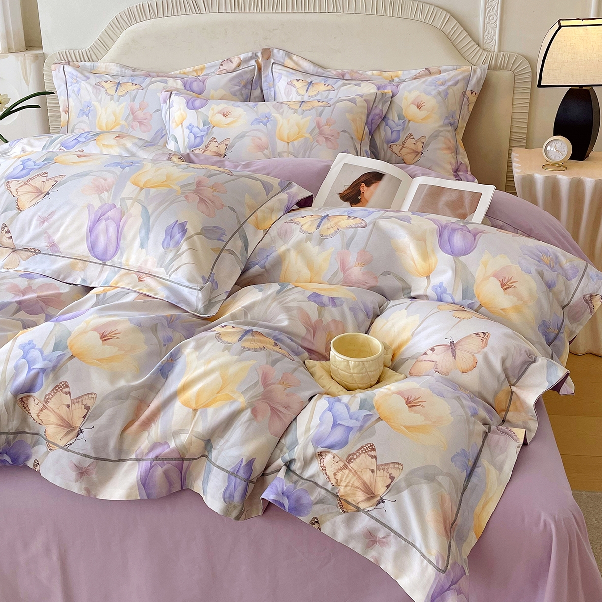 91家纺网 家纺一手货源 找家纺 焱博家纺 2026新款A类加厚全棉13376印花四件套 郁金花香