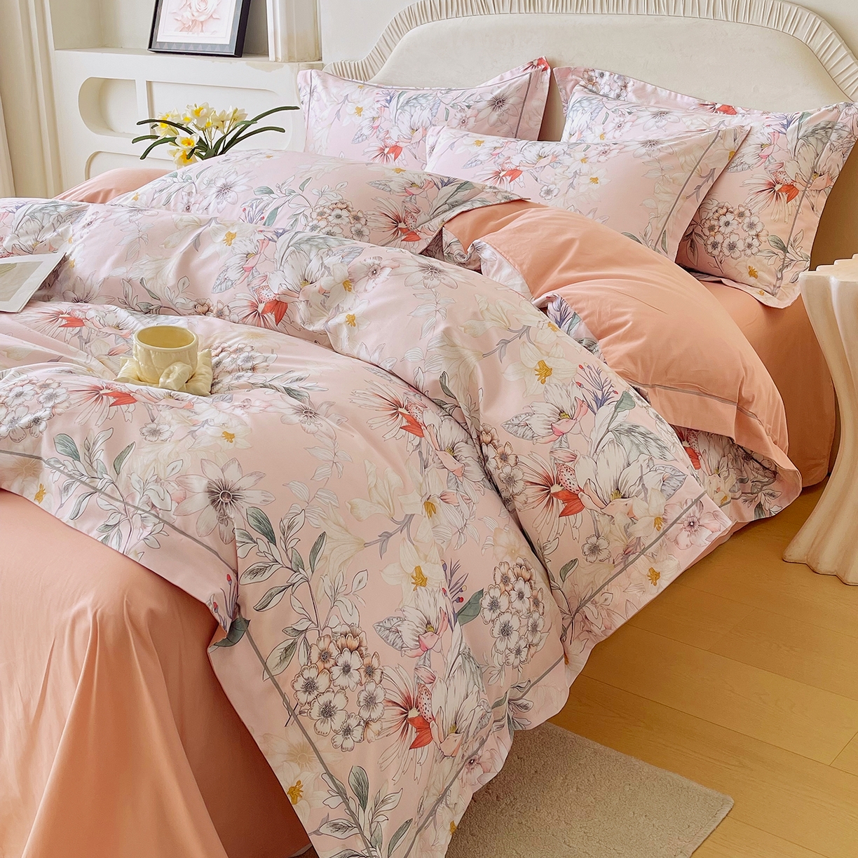 91家纺网 家纺一手货源 找家纺 焱博家纺 2026新款A类加厚全棉13376印花四件套 诗意漫步