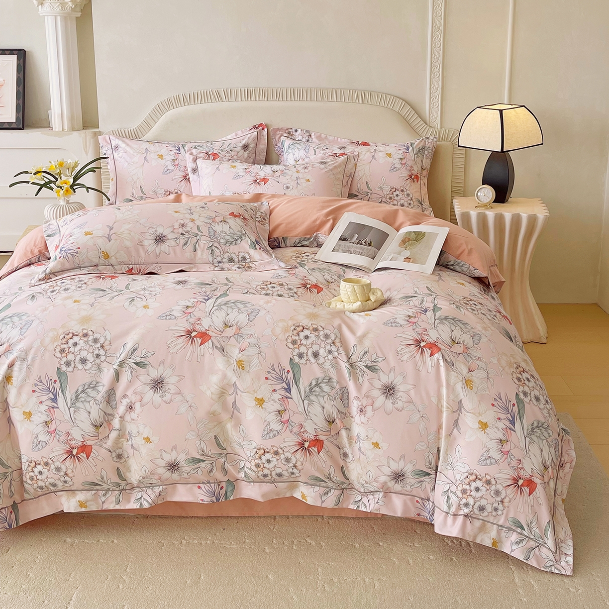 91家纺网 家纺一手货源 找家纺 焱博家纺 2026新款A类加厚全棉13376印花四件套 诗意漫步