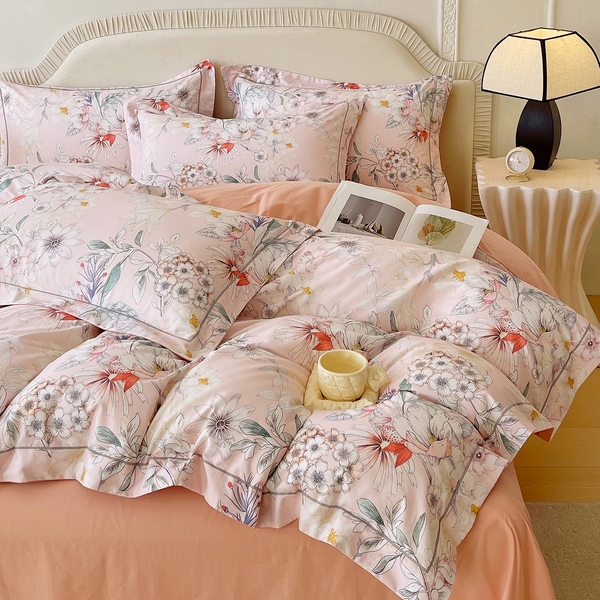 91家纺网 家纺一手货源 找家纺 焱博家纺 2026新款A类加厚全棉13376印花四件套 诗意漫步