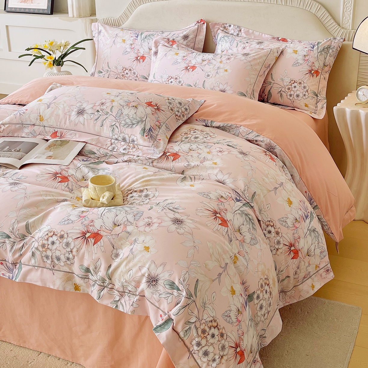 91家纺网 家纺一手货源 找家纺 焱博家纺 2026新款A类加厚全棉13376印花四件套 诗意漫步