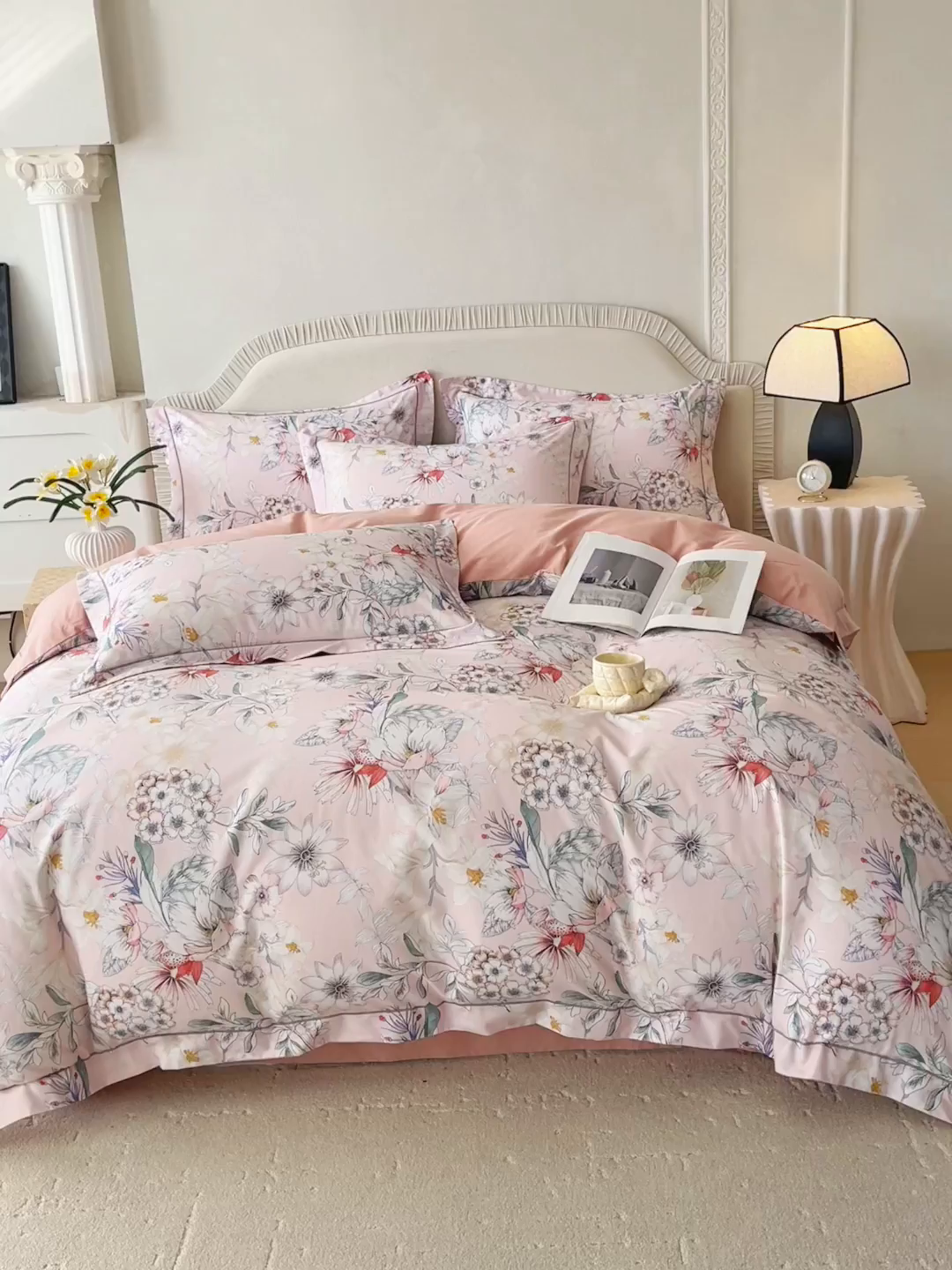 91家纺网 家纺一手货源 找家纺 焱博家纺 2026新款A类加厚全棉13376印花四件套 诗意漫步