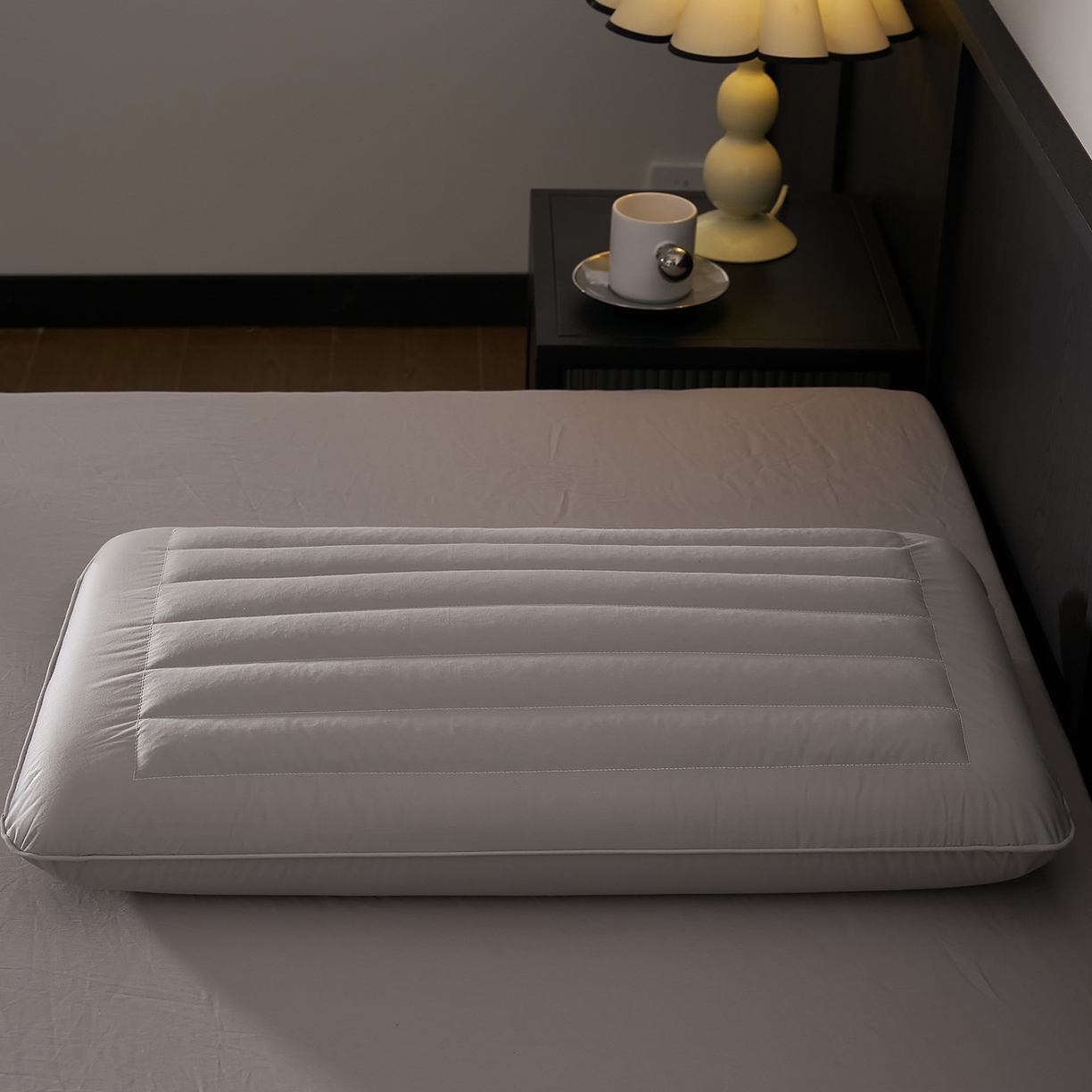 91家纺网 家纺一手货源 找家纺 乐可 2026新款全棉记忆枕荞麦枕零压草本枕枕头枕芯 零压草本枕-灰6cm