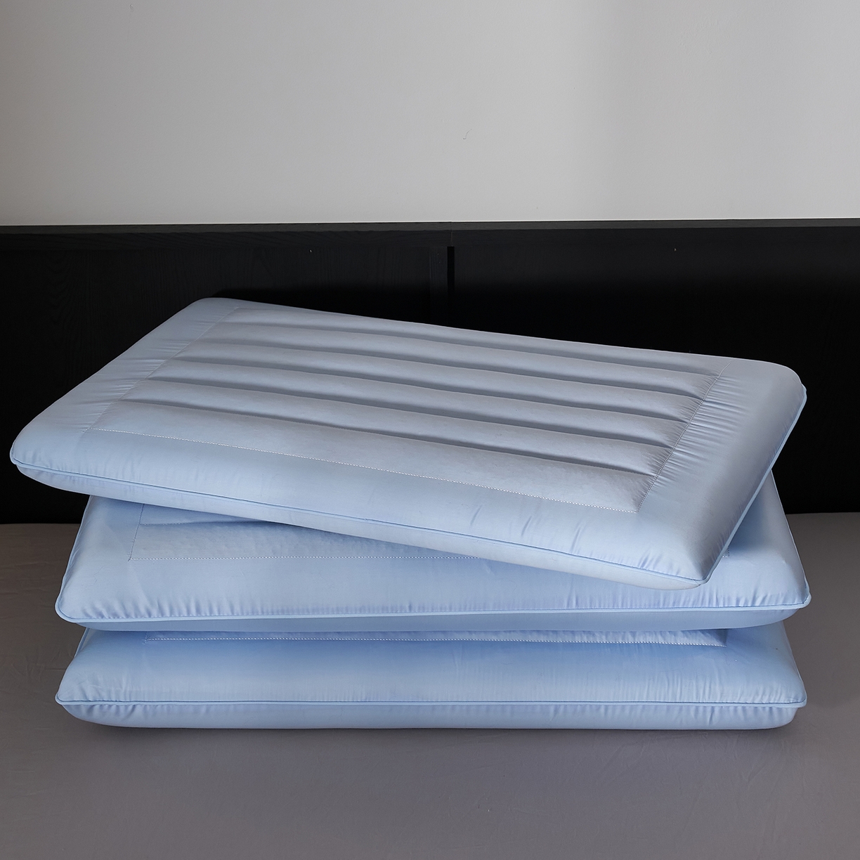 91家纺网 家纺一手货源 找家纺 乐可 2026新款全棉记忆枕荞麦枕零压草本枕枕头枕芯 零压草本枕-蓝6cm