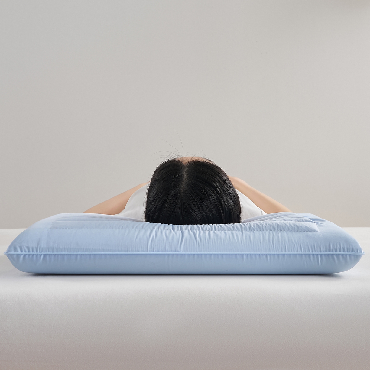 91家纺网 家纺一手货源 找家纺 乐可 2026新款全棉记忆枕荞麦枕零压草本枕枕头枕芯 零压草本枕-蓝10cm