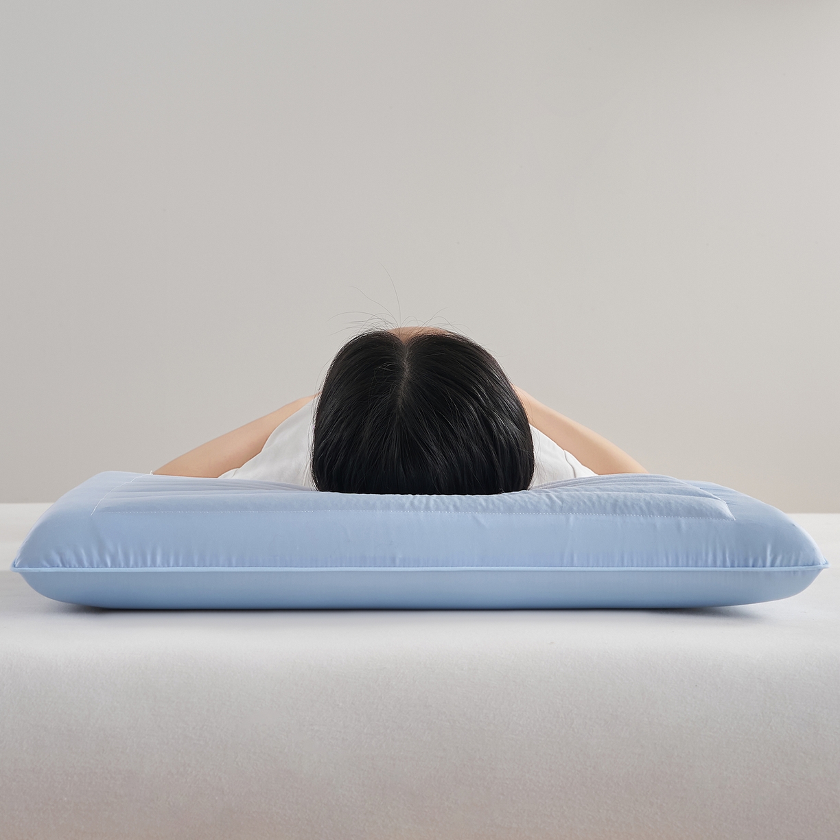 91家纺网 家纺一手货源 找家纺 乐可 2026新款全棉记忆枕荞麦枕零压草本枕枕头枕芯 零压草本枕-蓝8cm