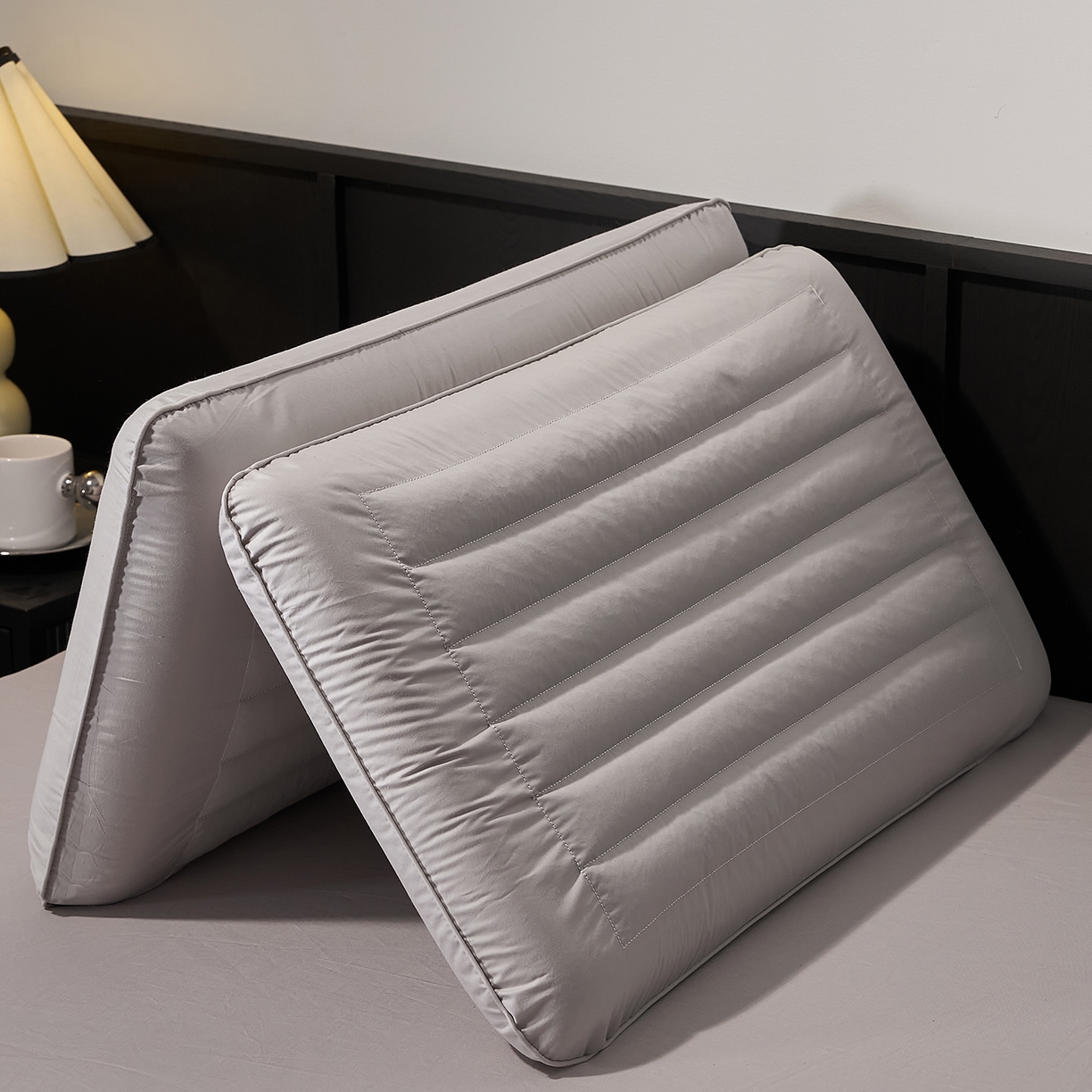 91家纺网 家纺一手货源 找家纺 乐可 2026新款全棉记忆枕荞麦枕零压草本枕枕头枕芯 零压草本枕-灰6cm