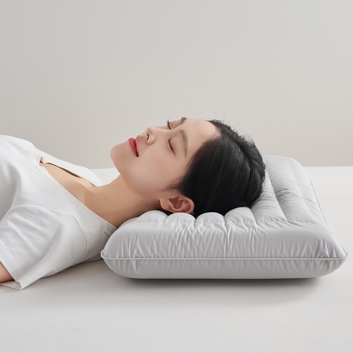 91家纺网 家纺一手货源 找家纺 乐可 2026新款全棉记忆枕荞麦枕零压草本枕枕头枕芯 零压草本枕-灰8cm