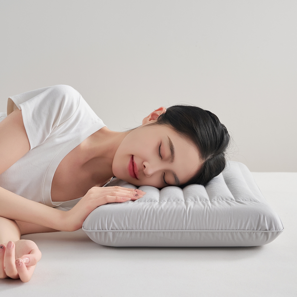 91家纺网 家纺一手货源 找家纺 乐可 2026新款全棉记忆枕荞麦枕零压草本枕枕头枕芯 零压草本枕-灰8cm