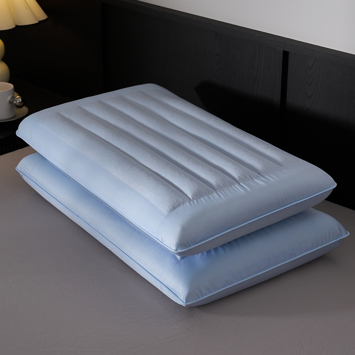 91家纺网 家纺一手货源 找家纺 乐可 2026新款全棉记忆枕荞麦枕零压草本枕枕头枕芯 零压草本枕-蓝10cm