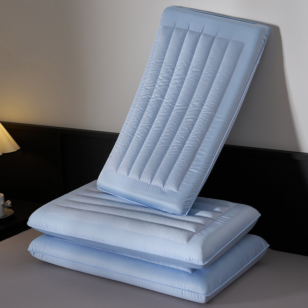 91家纺网 家纺一手货源 找家纺 乐可 2026新款全棉记忆枕荞麦枕零压草本枕枕头枕芯 零压草本枕-蓝10cm