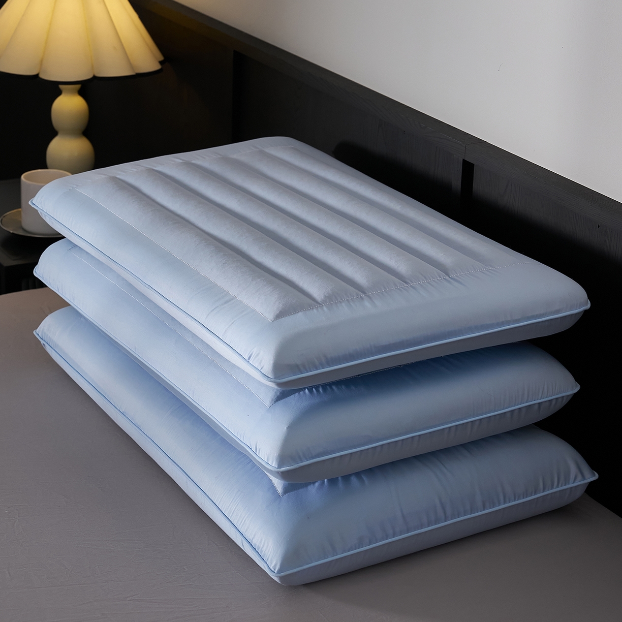 91家纺网 家纺一手货源 找家纺 乐可 2026新款全棉记忆枕荞麦枕零压草本枕枕头枕芯 零压草本枕-蓝10cm