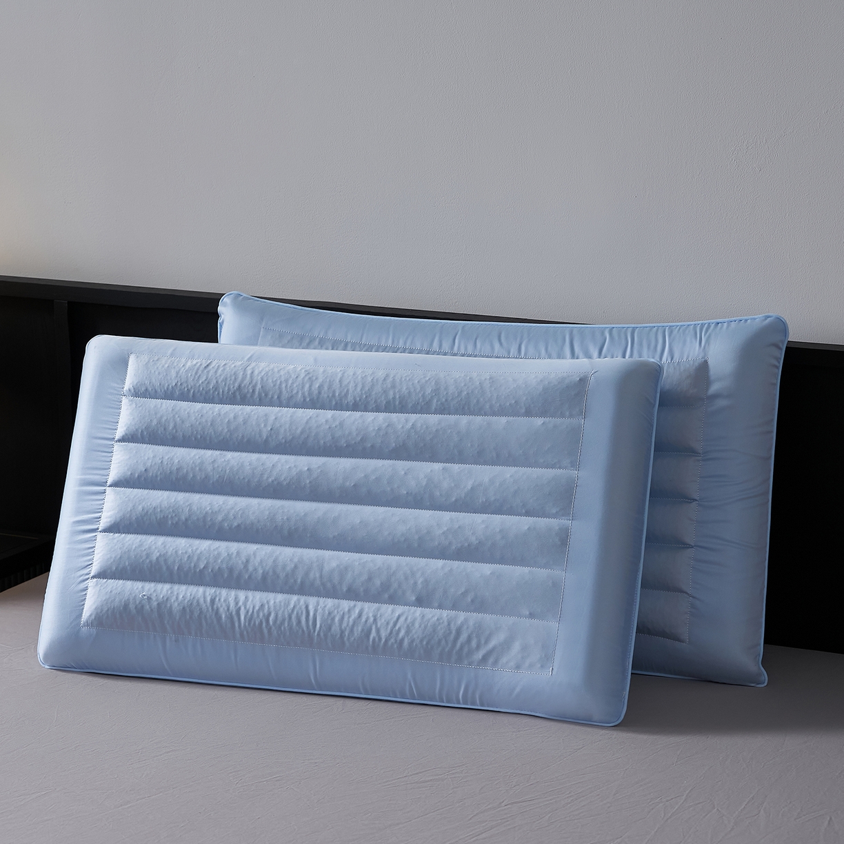 91家纺网 家纺一手货源 找家纺 乐可 2026新款全棉记忆枕荞麦枕零压草本枕枕头枕芯 零压草本枕-蓝6cm