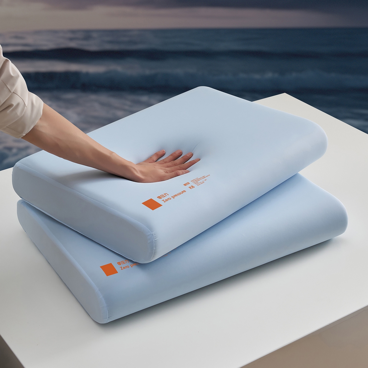 91家纺网 家纺一手货源 找家纺 乐可 2026新款记忆绵小蓝枕K8枕头枕芯 K8记忆绵小蓝枕-蓝10cm