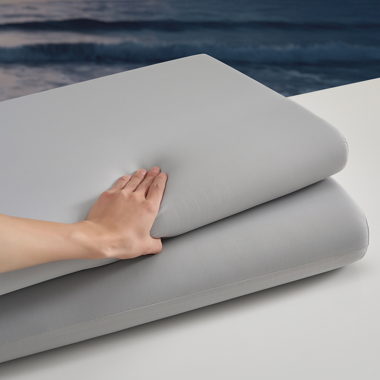 91家纺网 家纺一手货源 找家纺 乐可 2026新款记忆绵小蓝枕K8枕头枕芯 K8记忆绵小蓝枕-灰10cm