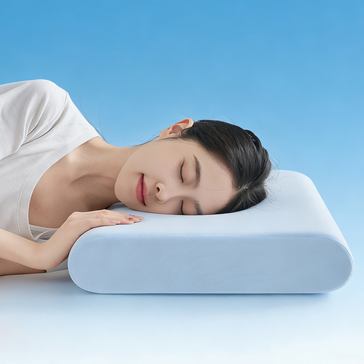 91家纺网 家纺一手货源 找家纺 乐可 2026新款记忆绵小蓝枕K8枕头枕芯 K8记忆绵小蓝枕-蓝8cm