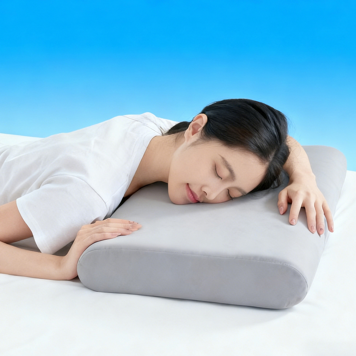 91家纺网 家纺一手货源 找家纺 乐可 2026新款记忆绵小蓝枕K8枕头枕芯 K8记忆绵小蓝枕-灰10cm