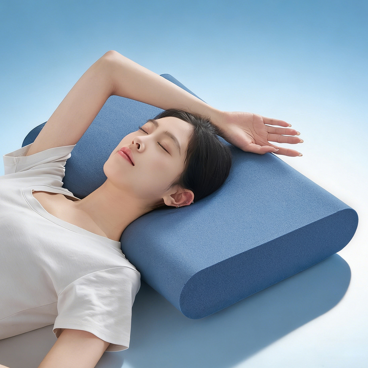 91家纺网 家纺一手货源 找家纺 乐可 2026新款记忆绵小蓝枕K8枕头枕芯 K8记忆绵小蓝枕-蓝10cm