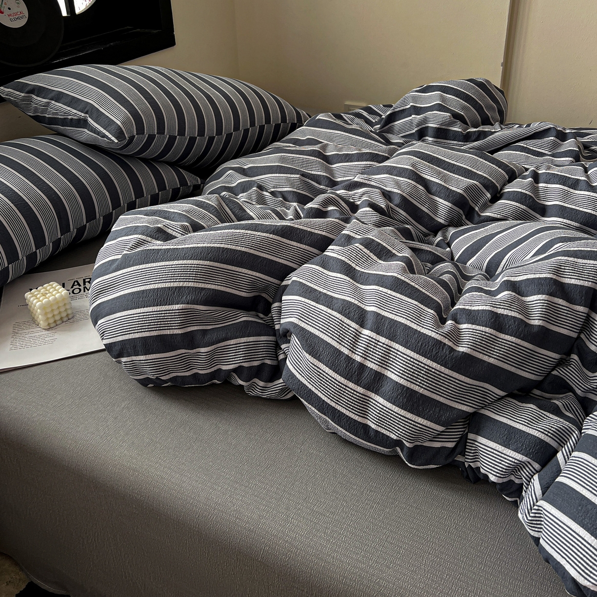 91家纺网 家纺一手货源 找家纺 （总）花伞家居 2026新款中古风双层纱简约格纹系列（提供买家秀）