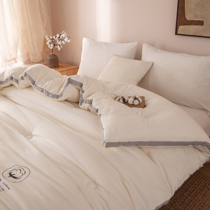 91家纺网 家纺一手货源 找家纺 （总）圣梦莱羽绒家纺 2026新款A类棉花被夏被水洗棉春秋被7A抗菌被芯