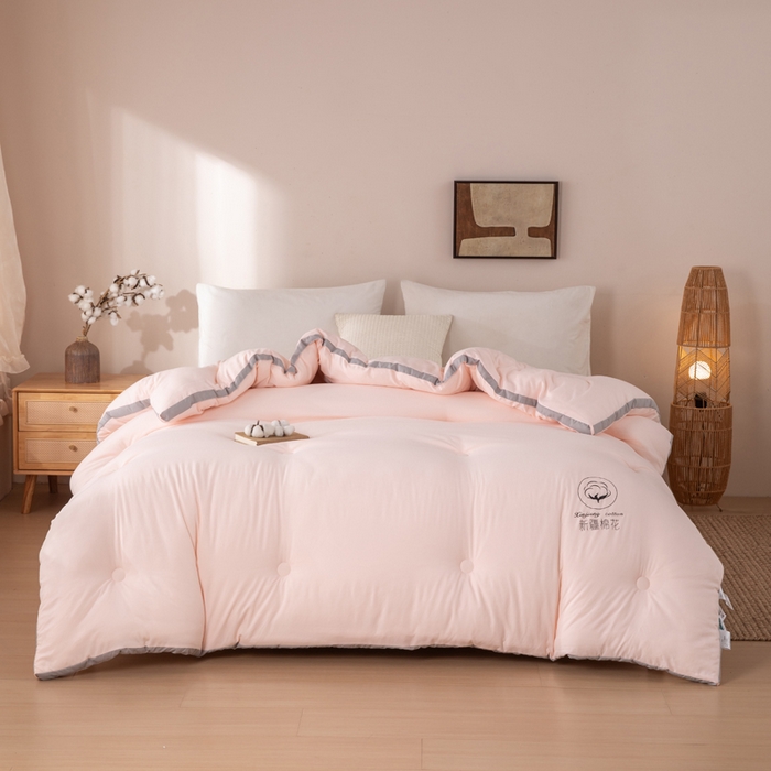 91家纺网 家纺一手货源 找家纺 圣梦莱羽绒家纺 2026新款A类棉花被夏被水洗棉春秋被7A抗菌被芯 玉色