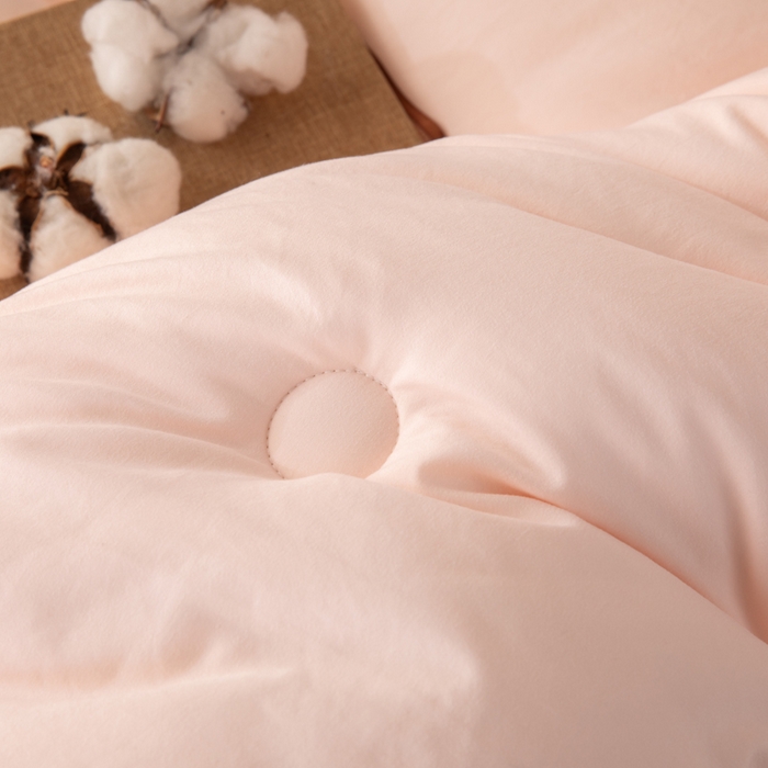 91家纺网 家纺一手货源 找家纺 圣梦莱羽绒家纺 2026新款A类棉花被夏被水洗棉春秋被7A抗菌被芯 玉色