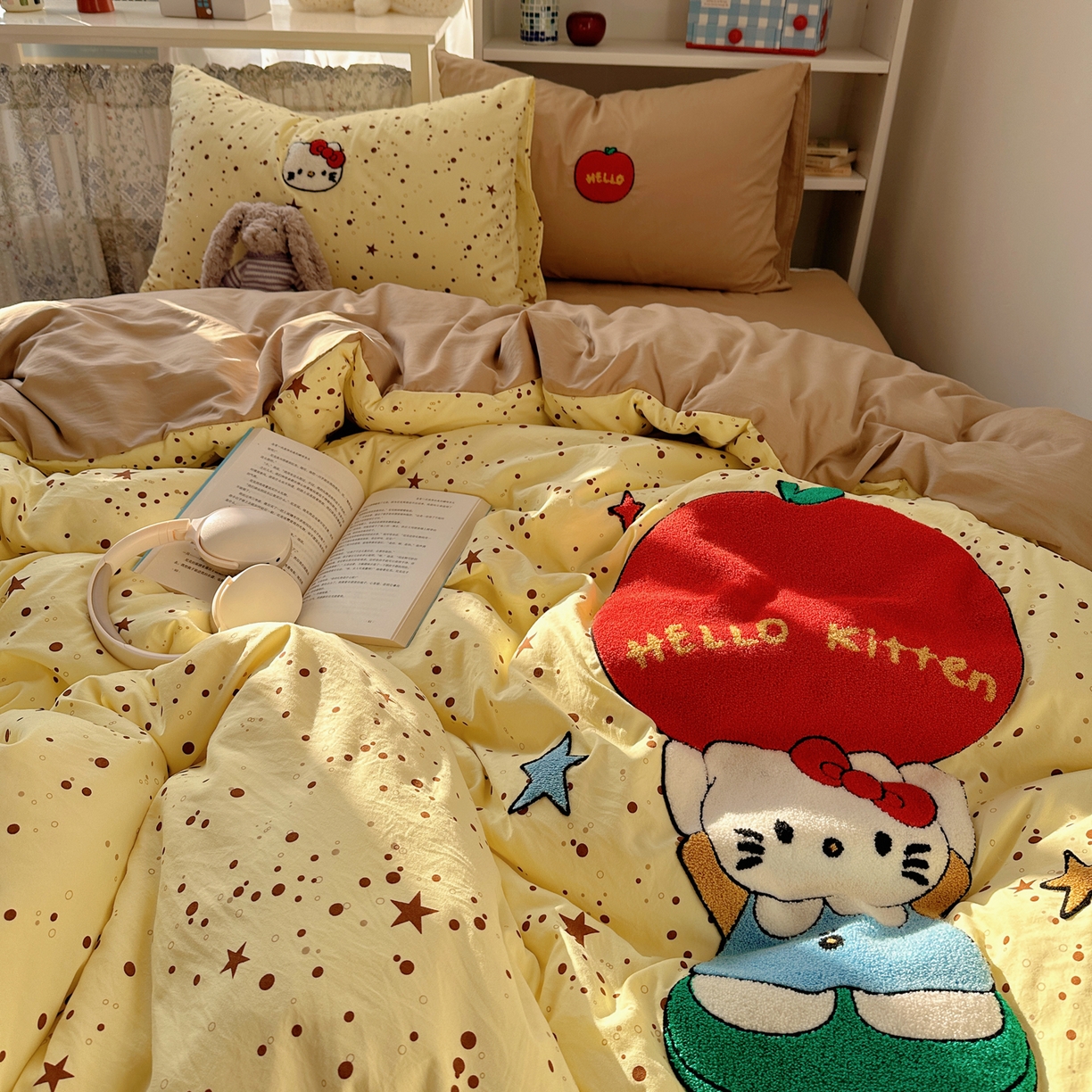 91家纺网 家纺一手货源 找家纺 （总）初念 2026新款2026超软糯可爱系毛巾绣四件套系列提供买家秀