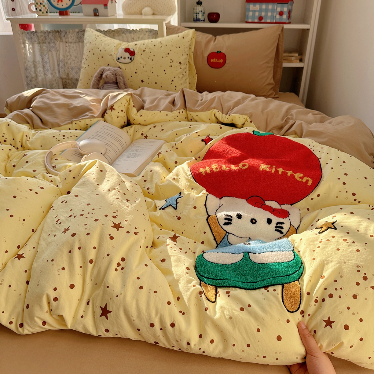 91家纺网 家纺一手货源 找家纺 （总）初念 2026新款2026超软糯可爱系毛巾绣四件套系列提供买家秀